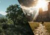 How to Choose Best Game Mods: Complete Guide with Trusted Review Sources A split-screen comparison showing a standard video game world on the left and the same world dramatically enhanced with high-resolution graphics and new content mods on the right.
